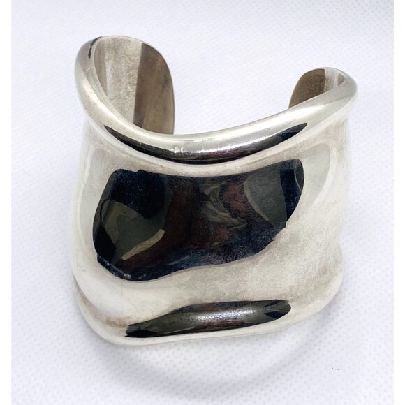 Tiffany & Co Elsa Peretti 1975 Sterling Silver 925 Bone  Cuff Bracelet Right - Picture 2 of 13